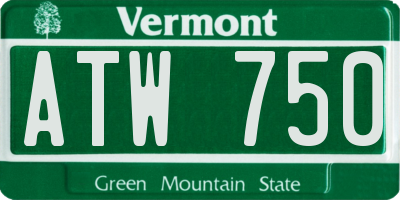 VT license plate ATW750