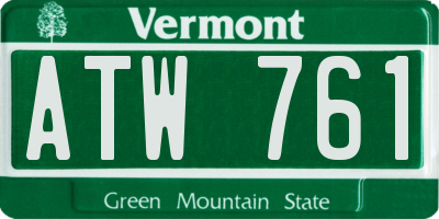 VT license plate ATW761