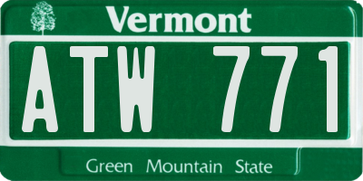 VT license plate ATW771