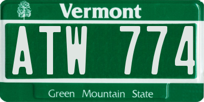 VT license plate ATW774