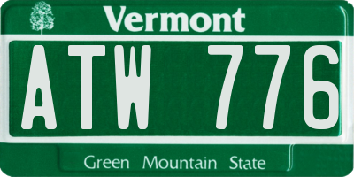 VT license plate ATW776