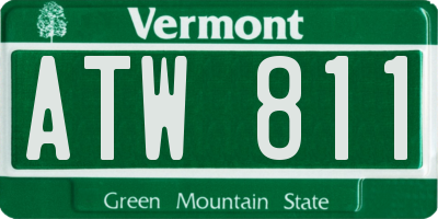 VT license plate ATW811