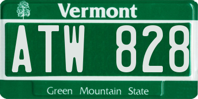 VT license plate ATW828