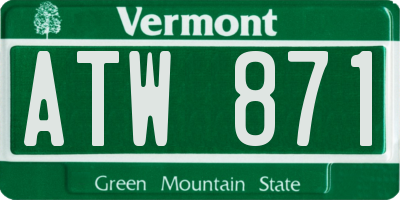 VT license plate ATW871