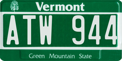 VT license plate ATW944