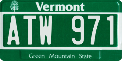 VT license plate ATW971