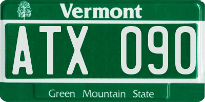 VT license plate ATX090