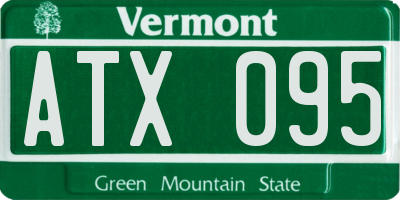 VT license plate ATX095
