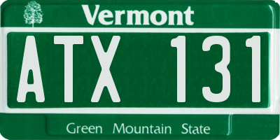 VT license plate ATX131
