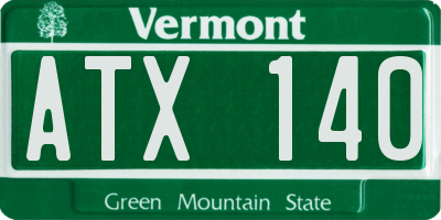 VT license plate ATX140