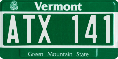 VT license plate ATX141