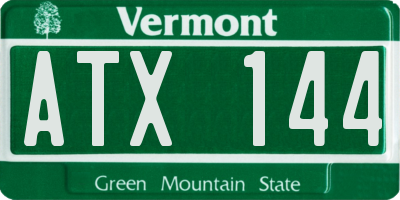 VT license plate ATX144