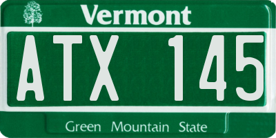 VT license plate ATX145