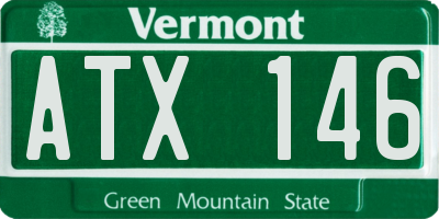 VT license plate ATX146