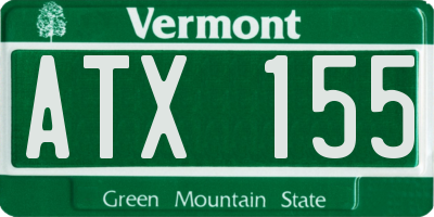 VT license plate ATX155