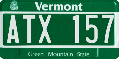 VT license plate ATX157