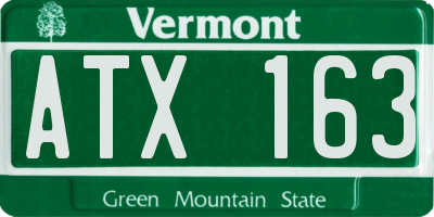 VT license plate ATX163