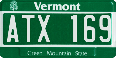 VT license plate ATX169