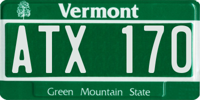 VT license plate ATX170