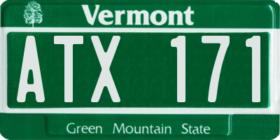 VT license plate ATX171