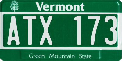 VT license plate ATX173