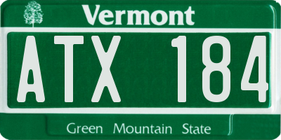 VT license plate ATX184