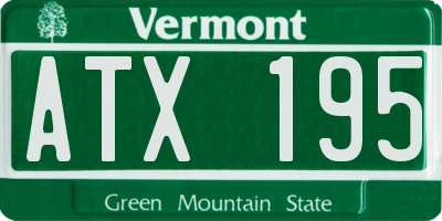 VT license plate ATX195