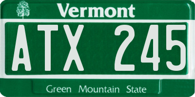VT license plate ATX245