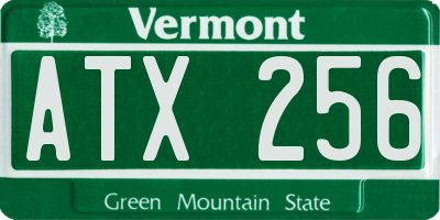 VT license plate ATX256