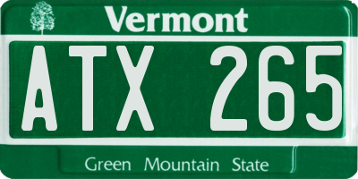 VT license plate ATX265