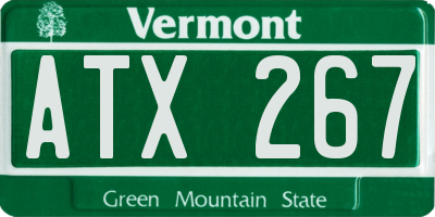 VT license plate ATX267