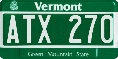 VT license plate ATX270