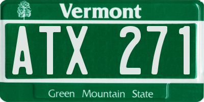 VT license plate ATX271