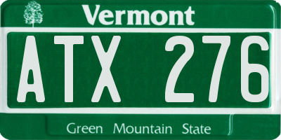 VT license plate ATX276
