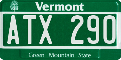 VT license plate ATX290