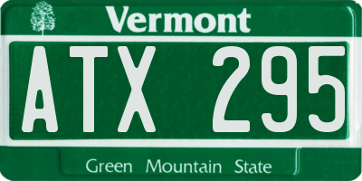 VT license plate ATX295
