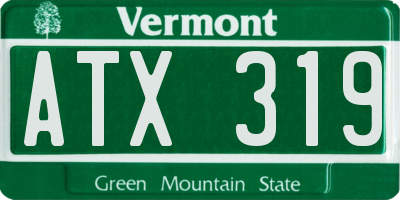 VT license plate ATX319