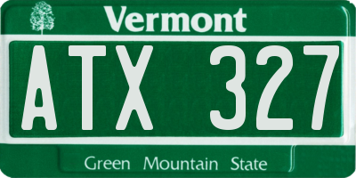 VT license plate ATX327