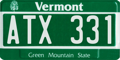 VT license plate ATX331