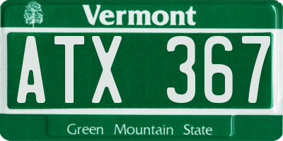 VT license plate ATX367