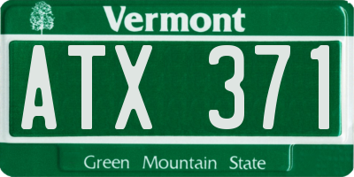 VT license plate ATX371