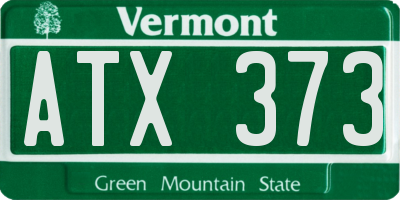 VT license plate ATX373