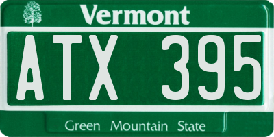 VT license plate ATX395