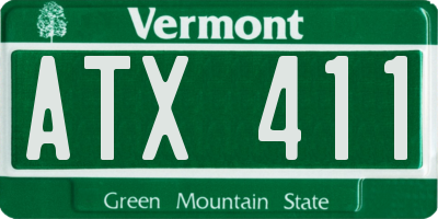 VT license plate ATX411