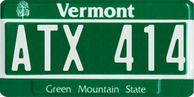 VT license plate ATX414