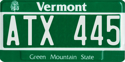 VT license plate ATX445