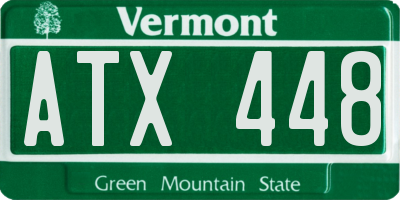 VT license plate ATX448