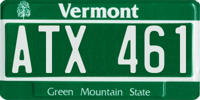 VT license plate ATX461