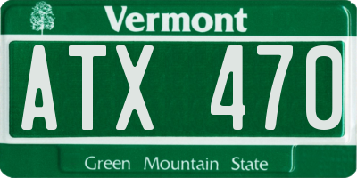 VT license plate ATX470