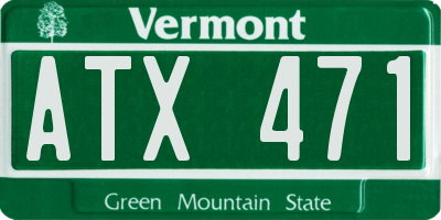 VT license plate ATX471